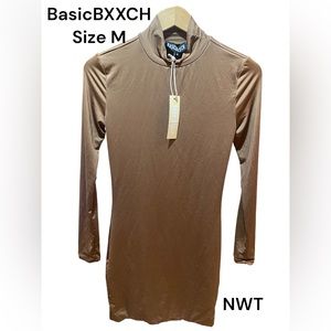 Stunning brown cocoa dress with open back.